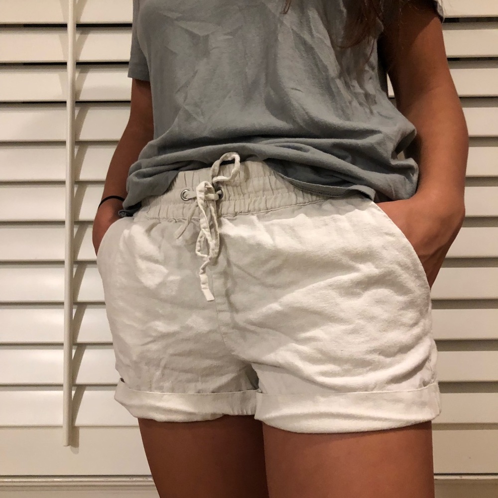 Beige safari shorts